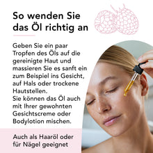 Laden Sie das Bild in den Galerie-Viewer, JUNALI® Himbeersamenöl – 100 % rein & kaltgepresst (100 ml)