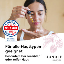 Laden Sie das Bild in den Galerie-Viewer, JUNALI® Himbeersamenöl – 100 % rein & kaltgepresst (100 ml)