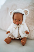 Laden Sie das Bild in den Galerie-Viewer, Paola Reina Gordi Kleidungs-Set - Kleid, Plüschjacke mit Kapuze 34 cm