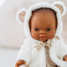Laden Sie das Bild in den Galerie-Viewer, Paola Reina Gordi Kleidungs-Set - Kleid, Plüschjacke mit Kapuze 34 cm