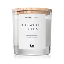 Laden Sie das Bild in den Galerie-Viewer, JenLiving® OFFWHITE LOTUS Fragrance Candle