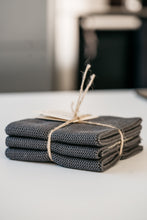 Laden Sie das Bild in den Galerie-Viewer, Solvang Wischtücher gestrickt, 3er Set, dunkelgrau aus 100% Oeko-Tex Baumwolle
