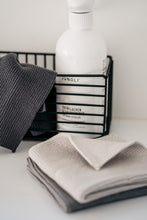 Laden Sie das Bild in den Galerie-Viewer, Solvang Wischtücher gestrickt, 3er Set, dunkelgrau aus 100% Oeko-Tex Baumwolle