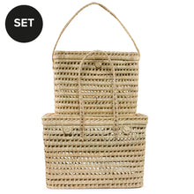 Laden Sie das Bild in den Galerie-Viewer, aufbewahrungskorb palmblatt, palmblatt korb, aufbewahrung koffer palmblatt