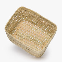 Laden Sie das Bild in den Galerie-Viewer, Aufbewahrungskorb aus Palmblatt, palm leaf basket box