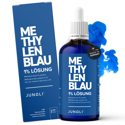 Methylene Blue, Methylenblau Lösung von JUNALI Labs, Methylene de blue, Methylenblau Lösung made in germany