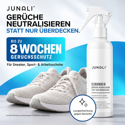 JUNALI® Schuhdeo Spray 250 ml – gegen Schuhgeruch, langanhaltend, biozidfrei