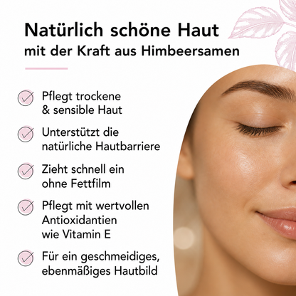 JUNALI® Himbeersamenöl – 100 % rein & kaltgepresst (2x 100 ml)