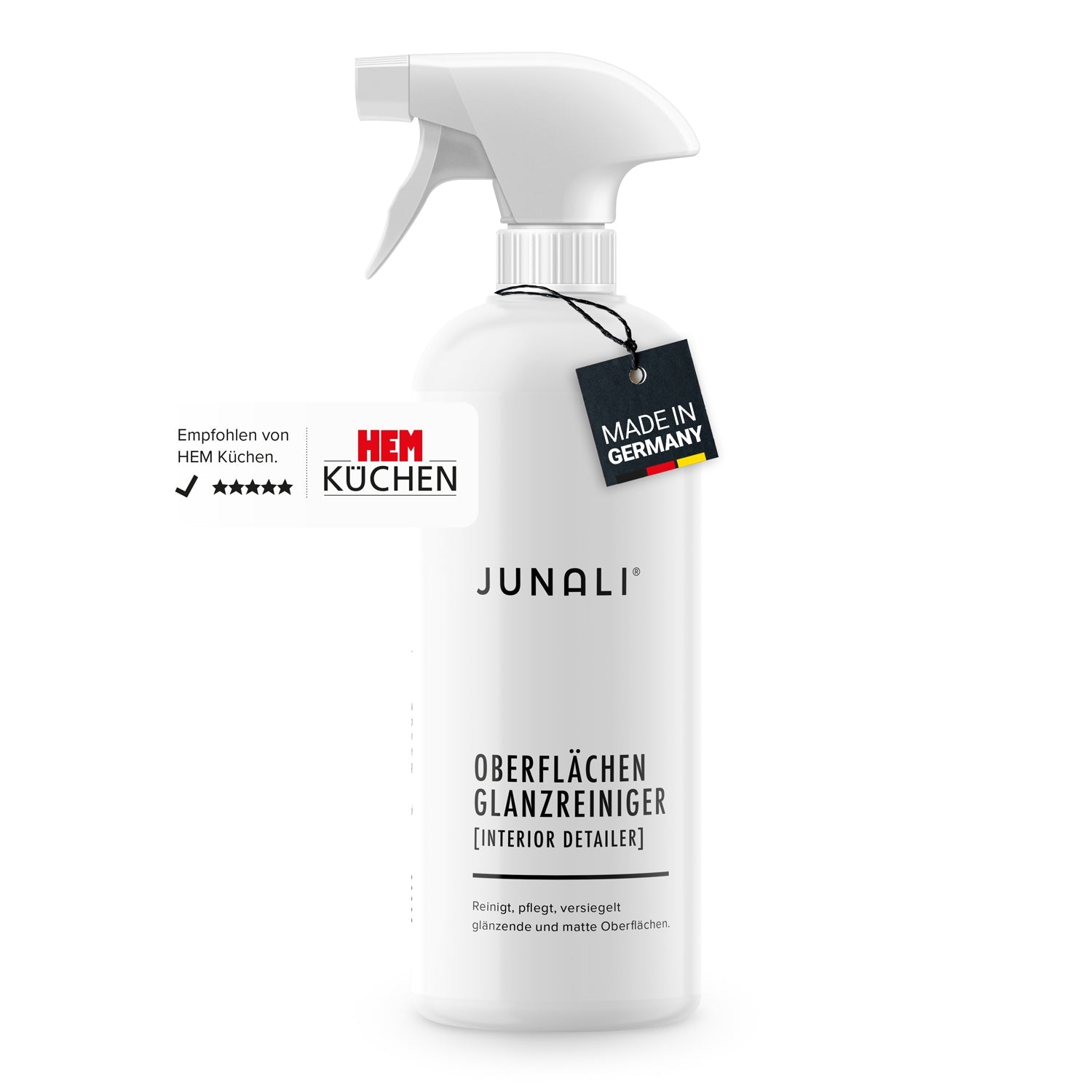 Junali Oberflächen Glanzreiniger, Oberflächenfinish und tiefer Premiumglanz