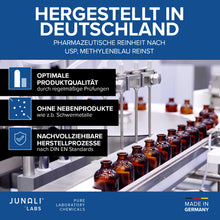 Laden Sie das Bild in den Galerie-Viewer, JUNALI® Methylenblau Lösung 1% USP pharmazeutische Qualität (2x 100 ml)
