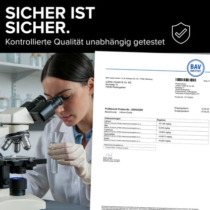 JUNALI® Lithium Lösung, aus Reinstwasser und reinem Lithium Orotat (100 ml)