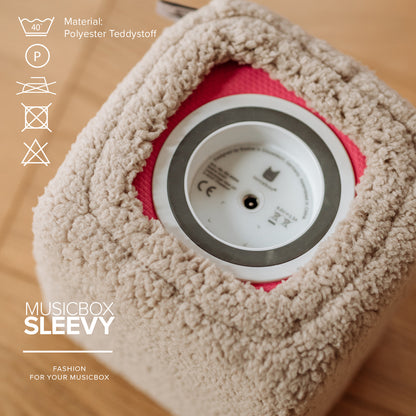 Musikbox SLEEVY Stretch, Teddy Nuts & Creme, Schutzbezug für die Toniebox