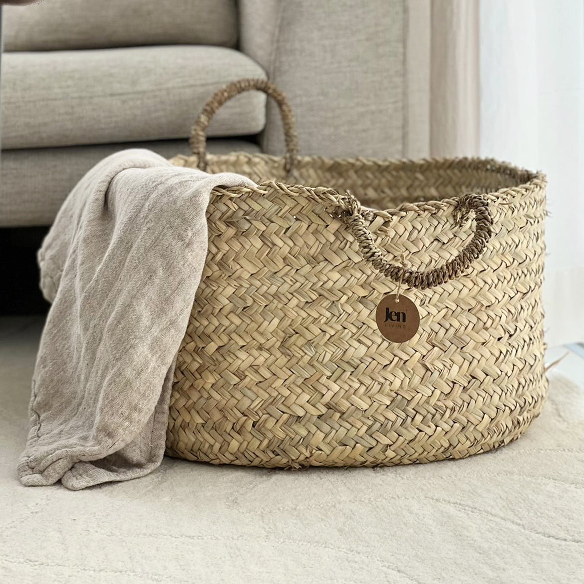 Aufbewahrungskorb Palmblatt, palm leaf basket, palm leaves decorative storage