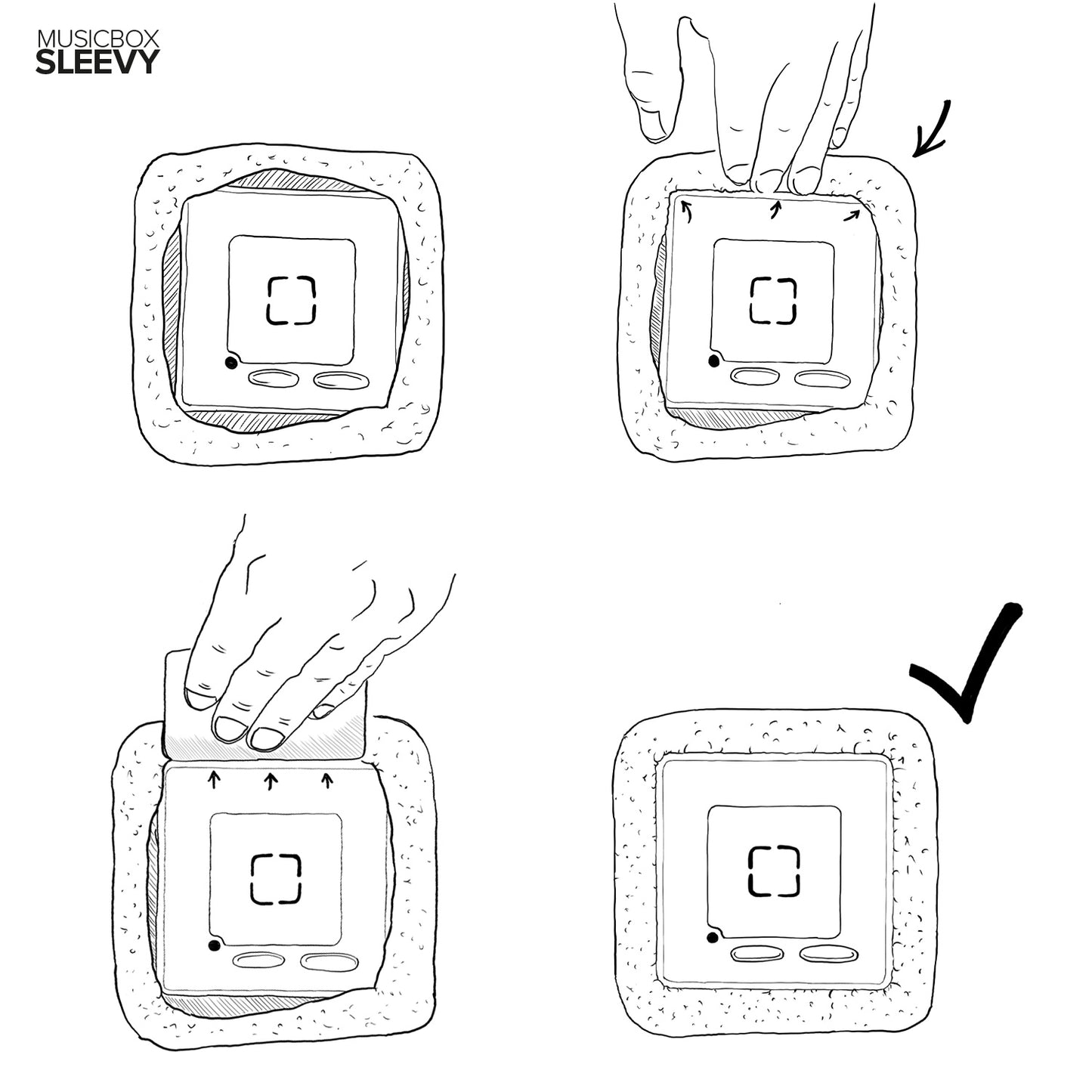 Musikbox SLEEVY TEDDY ecru white, Schutzbezug für die Toniebox