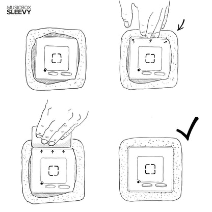 Musikbox SLEEVY TEDDY ecru white, Schutzbezug für die Toniebox
