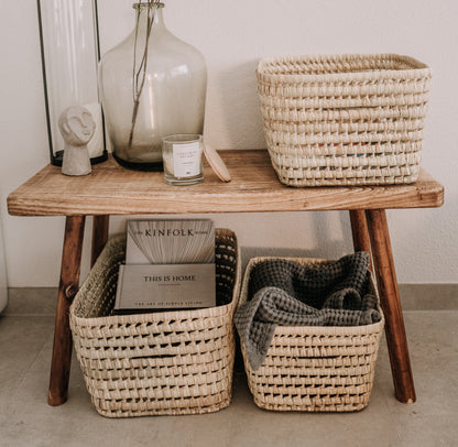 Boho Stil Palm leaf basket 