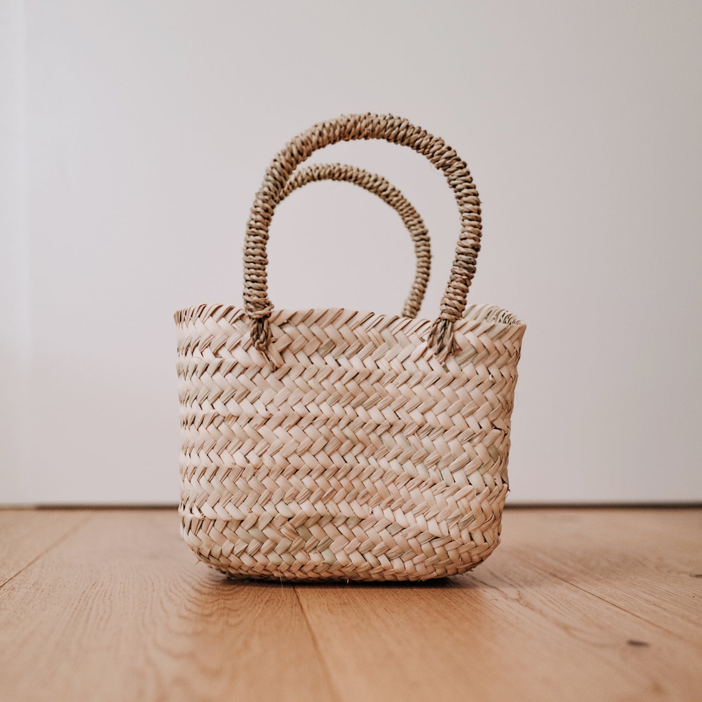 Kinderkorb Palmblatt, Jenliving Korb Tragetasche, Palmblatt Körbchen, Kindertasche aus Korb, Osterkorb Palmblatt