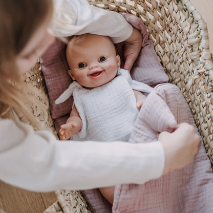 Set aus Puppentrage LUCY LOU und Matratze Pudertraum rosa