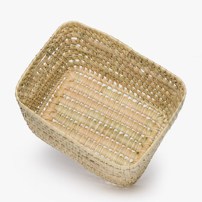 Aufbewahrungskorb aus Palmblatt, palm leaf basket box