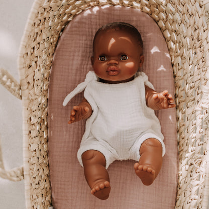 Paola Reina Puppe European Girl + Romper Musselin