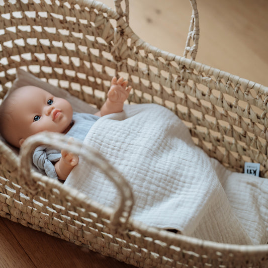 Puppenbettwäsche Natur weiß