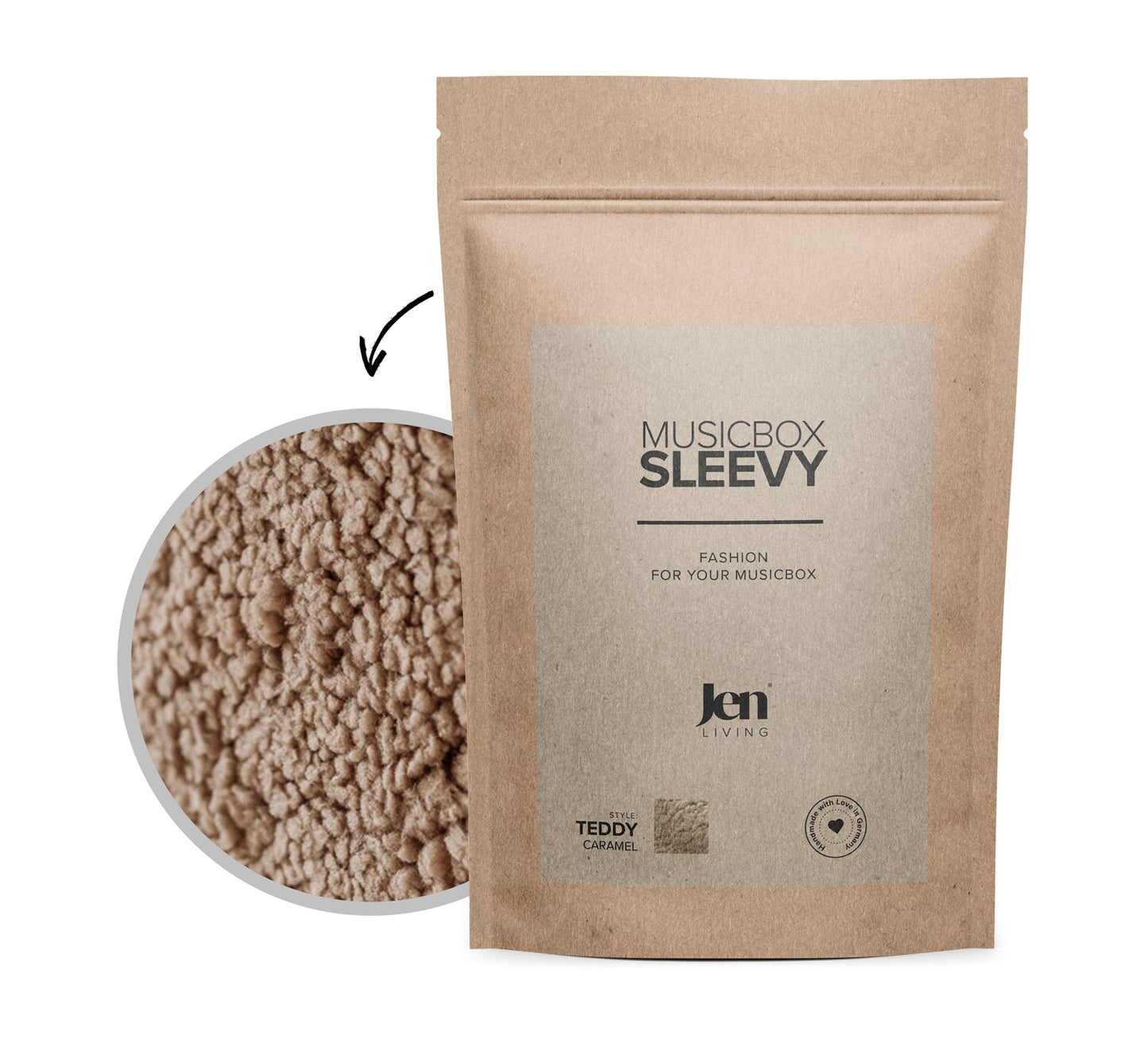 B-Ware, Musikbox SLEEVY TEDDY Stretch Caramel, Schutzbezug für die Toniebox