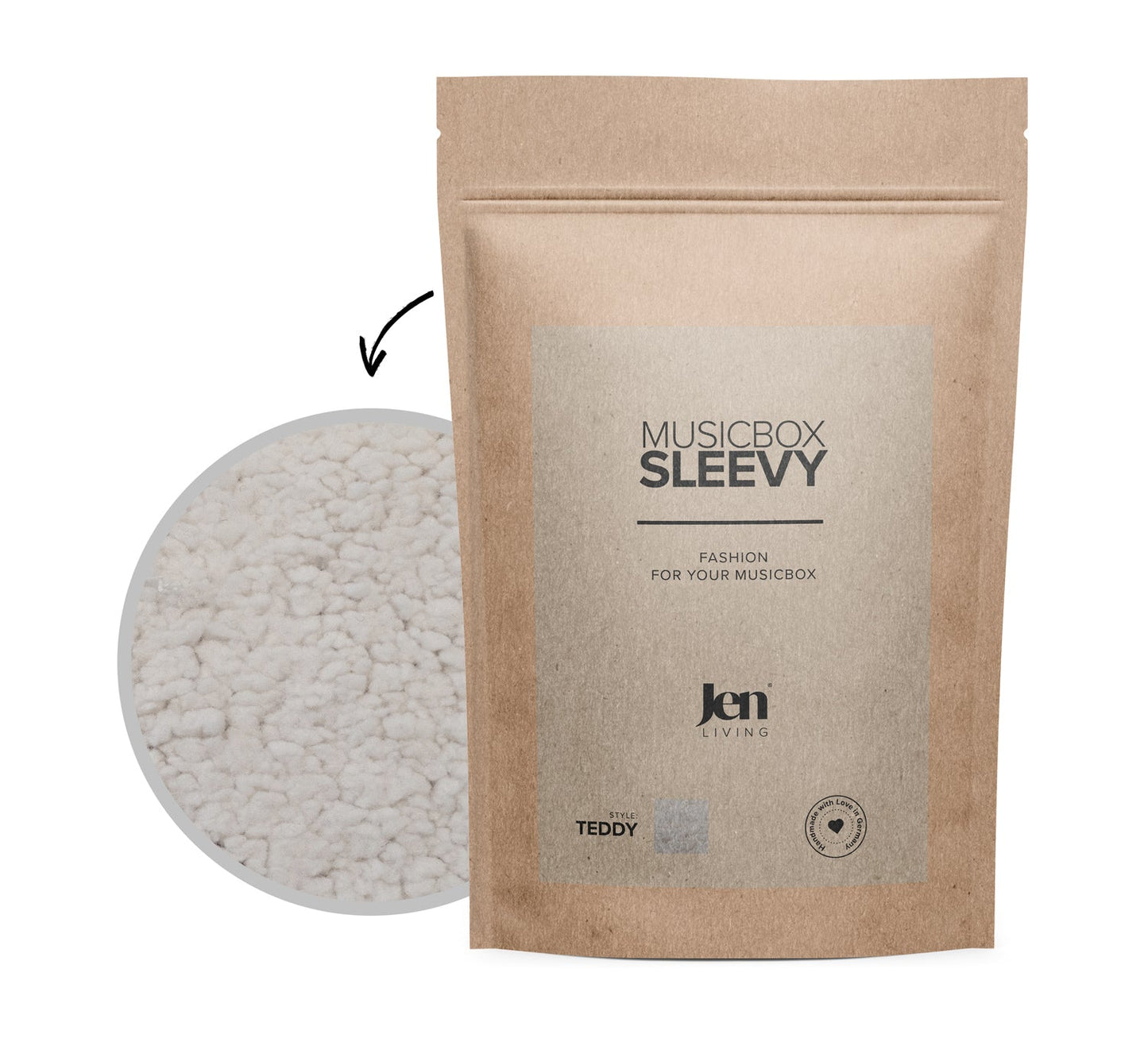 B-Ware, Musikbox SLEEVY TEDDY Stretch natur, Schutzbezug für die Tonibox