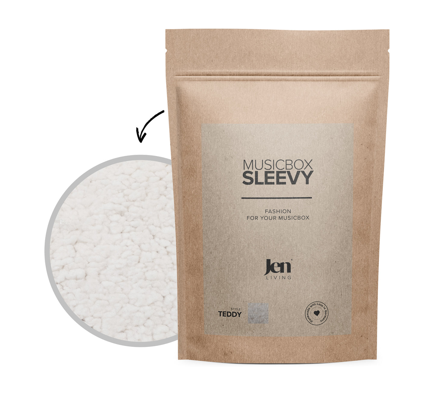 Musikbox SLEEVY TEDDY ecru white, Schutzbezug für die Toniebox